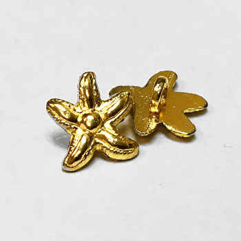 M-1317-Gold Starfish Button 